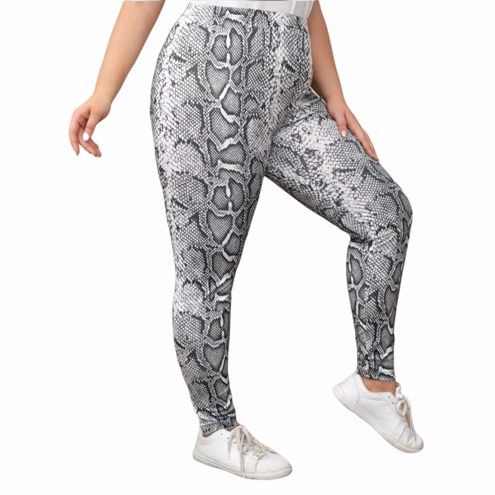 Snakeskin Print Leggings